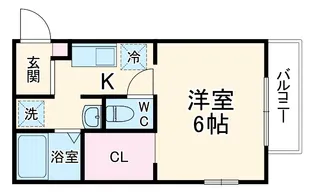 コーポさるいだ【2階】の間取り