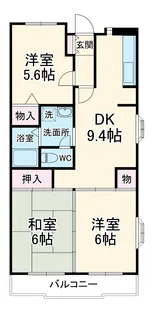 プランドール吉野【4階】の間取り