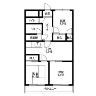 メゾンドUM【5B号室】の間取り