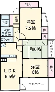 サムティイースト白壁【3階】の間取り