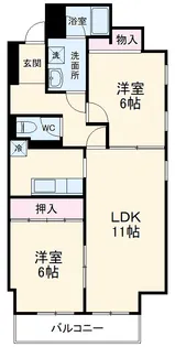 ひまわり館1st【6階】の間取り