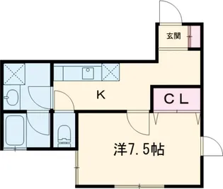 レバンテ聖蹟【103号室】の間取り