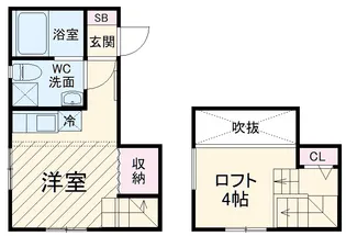 クレマチス名古屋西【1階】の間取り