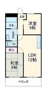 エステート旦島【4階】の間取り