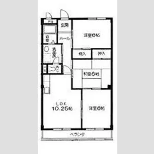 HKハイツ【3階】の間取り