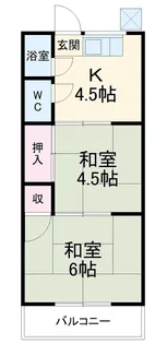 ゆたか荘【5号室】の間取り