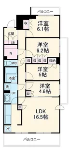 S-FORT横浜青葉台【5階】の間取り