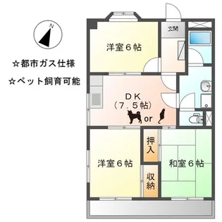 ドエルIMK【1階】の間取り