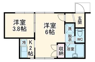 ユキプレミール【101号室】の間取り