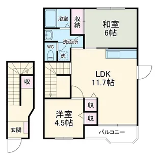 ユートピア次木B【203号室】の間取り
