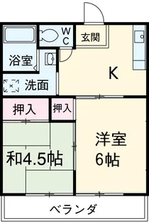 新正ハイツ【2階】の間取り