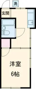 Kフラット【101号室】の間取り