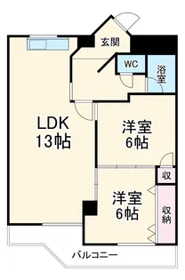 アートスクエア【2B号室】の間取り