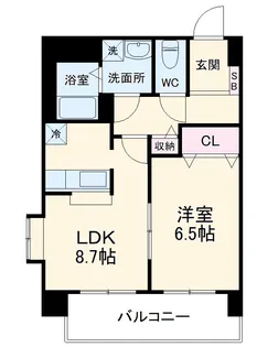 HERBE庄内通【301号室】の間取り