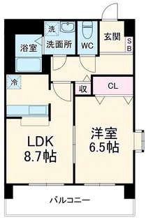 HERBE庄内通【602号室】の間取り