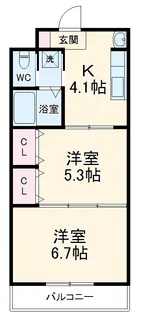 ブランロジュマン【201号室】の間取り