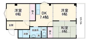 ベルシェ幸【2階】の間取り