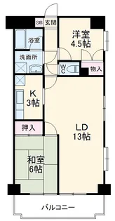 リバーサイド大久保【605号室】の間取り