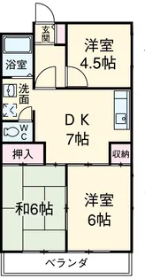 ラリーマンション【2階】の間取り