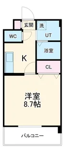 Y.S.ハイツ万代【2階】の間取り