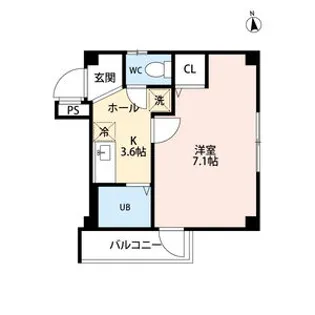 コーポ東海【206号室】の間取り