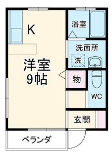 プランドール丸山Ⅱ【104号室】の間取り