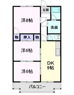 藤塚ハイツ【4階】の間取り