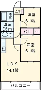 ディアコート【3階】の間取り