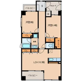 ジュネス城町【1階】の間取り