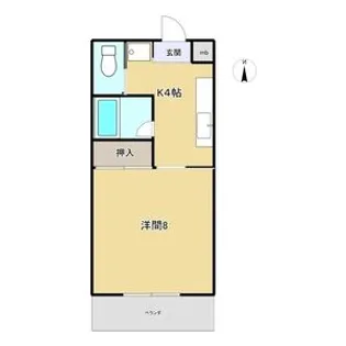 白竜荘【202号室】の間取り