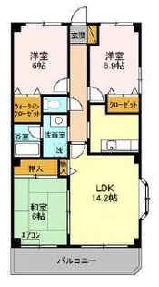 グランパシフィック【1階】の間取り