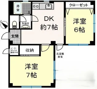 行徳ハイム【1階】の間取り