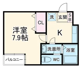 A-Legato鳥居西通【3階】の間取り