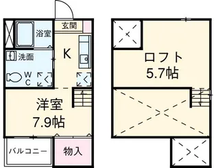 メリュート【203号室】の間取り