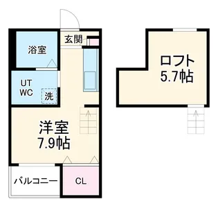 メリュート【205号室】の間取り