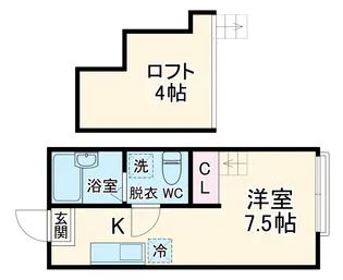 ハーミットクラブハウス和田町【202号室】の間取り