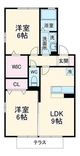 ダイヤハット長【1階】の間取り