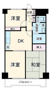 スプリングスプラザいずみ野【412号室】の間取り