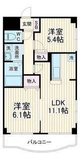 メルベーユ【5階】の間取り