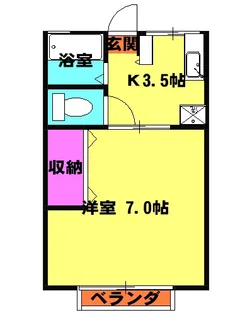 シティハイムナカヤマ【1階】の間取り