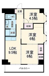 サンハイツ大和第2【6階】の間取り