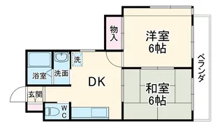 パークハイツ万平【301号室】の間取り