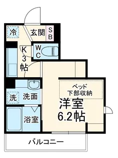 ライズ生田【3階】の間取り