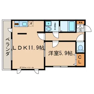 サンサーラ・ボナール【1階】の間取り