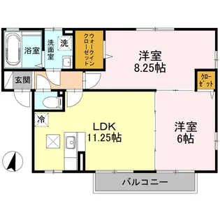チェルシーA【102号室】の間取り