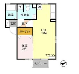 ピュアマインドC棟【2階】の間取り