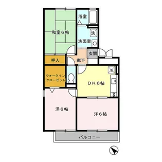 シャネルI&S【207号室】の間取り