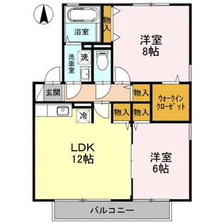 タウンスクエアB【1階】の間取り