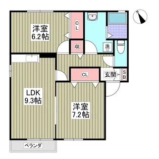 メゾンH&M 1番館【2階】の間取り