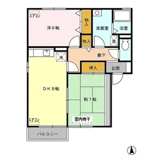 ロイヤルガーデン B【2階】の間取り